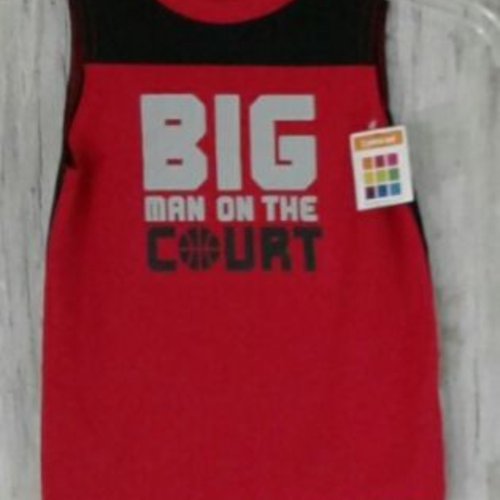 ❤❤❤Big Man On Court 2 Piece Short Set Red Black